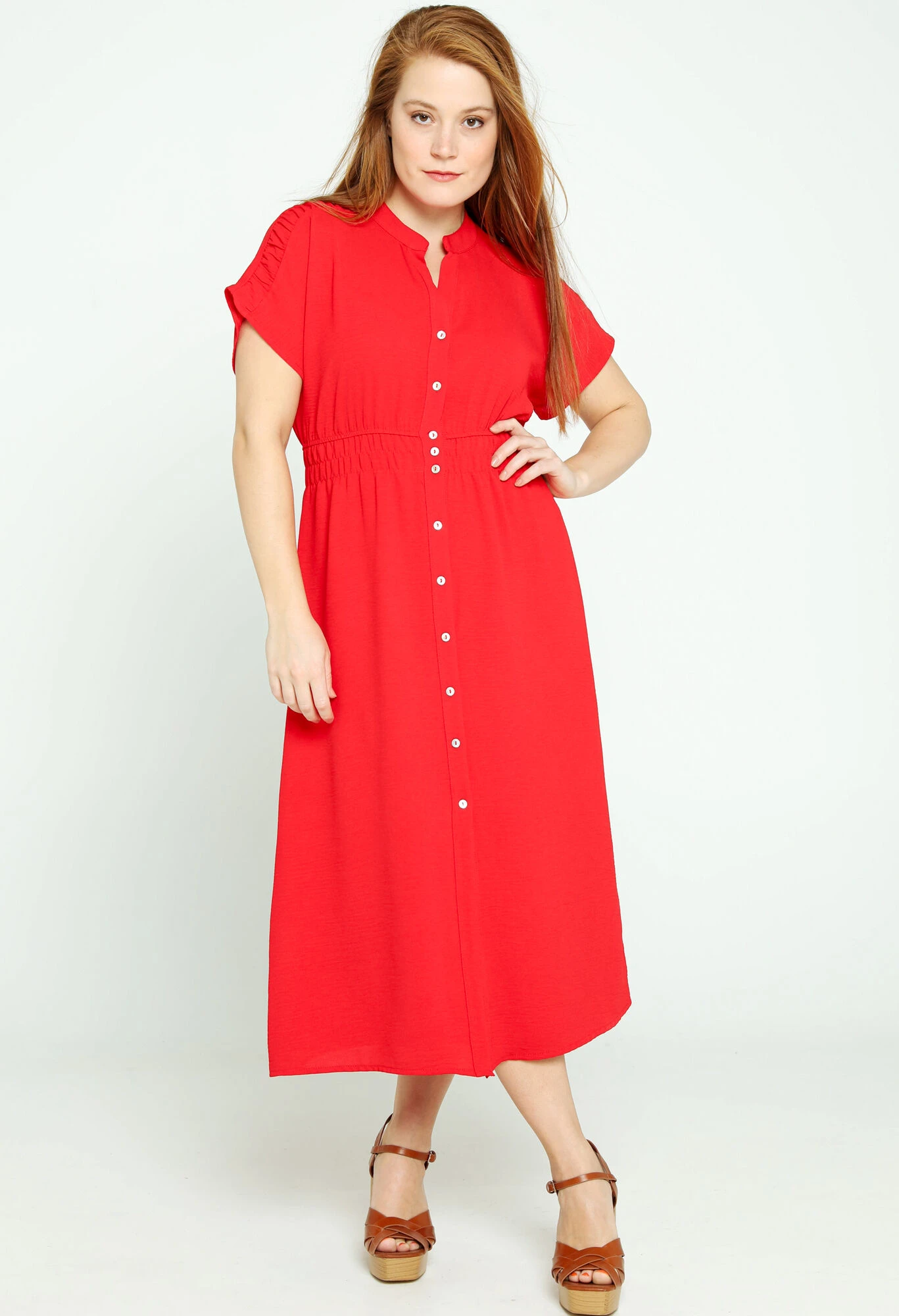 Robe Longue Boutonnée Unie 10 Robe Longue Boutonnée Unie – Image 8