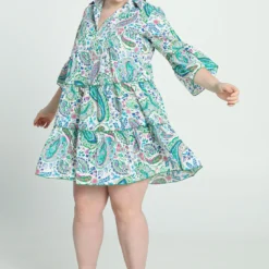 Robe Courte à Volants Avec Imprimé Cachemire -Promos Robe Divine Magasin b67ccc785c95a803f15cc8420e3a47de6b822032 9YR132902 39 2 8