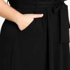 Robe Unie Mi-longue Avec Ceinture -Promos Robe Divine Magasin be80084cad2cc94ef98536bce123b65789535685 9VM122702 69 2 4