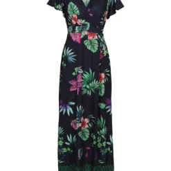 Robe Longue à Motif Floral Effet Broderie -Promos Robe Divine Magasin c0a24a3a14633377ff6bd0984412b2908be422e3 96M332310 39 1 1