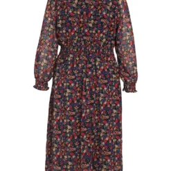 Robe Longue Avec Voile à Motif Fleuri Et Smocks -Promos Robe Divine Magasin cc60532ff2b1e02ad9f3a2a9dcade0498aa7287b 9YR242801 18 1 2