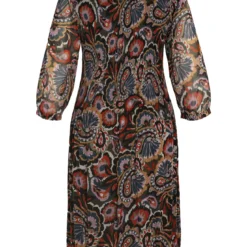 Robe Mi-longue Plissée à Imprimé Cachemire -Promos Robe Divine Magasin ce187ca25528593663b0c2ddc924c7a84125e0a6 9YR132801 65 1 2