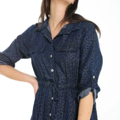 Robe En Lyocel Denim Imprimé Léopard -Promos Robe Divine Magasin d12eda29a74c97e6693b3edff468f76e4b0c0fab 76R322401 16 2 6