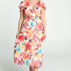 Robe Mi-longue Motif Aquarelle -Promos Robe Divine Magasin d4d08ce0412dc630f056bbfd59e41256f28f7218 96R332713 65 2 9