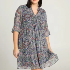 Robe à Imprimé Cachemire Avec Lurex