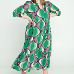 Robe En Viscose à Volants Imprimé Graphique -Promos Robe Divine Magasin d8d615b2baf88f9febacb3b6e62c9ff86759f523 9VR322001 39 2 7