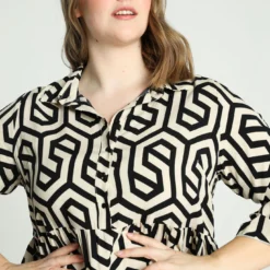 Robe En Viscose à Imprimé Géométrique -Promos Robe Divine Magasin dd5a392f2e600a9a489cac16982839db629d1baf 9YR132206 69 2 6