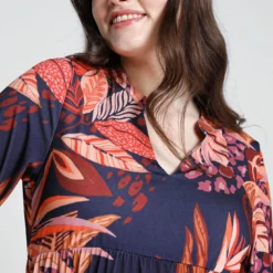 Robe Avec Volants Motif Feuillage -Promos Robe Divine Magasin e14057ed93323fce6db97dcb1265e8b4719652a9 96M322302 28 2 4