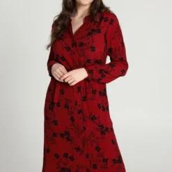 Robe Chemise Longue En Viscose à Motif Floral Avec Boutons -Promos Robe Divine Magasin e3ea92f45e958ec48a672b1da1012ad0802c8154 96R132801 29 2 3