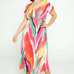 Robe Longue à Motif Abstrait -Promos Robe Divine Magasin e8fb0e6c456691447516345bd3bb092caf2bc49c 9YR222404 65 2 7