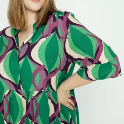 Robe En Viscose à Volants Imprimé Graphique -Promos Robe Divine Magasin e94a2ce7ed2802690d204b5d26401d026b1b48b7 9VR322001 39 2 3