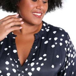 Robe Courte à Pois En Viscose -Promos Robe Divine Magasin e9d91e50568cc23ea018ec73d1a6ec281351e2d9 8VR322001 69 2 4