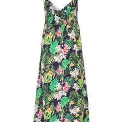 Cassis - Robe Longue Imprimé Tropical -Promos Robe Divine Magasin ec60b3682da26e3a52753a43cf11b8b9a2d9dd5b 46R33270239 1 2