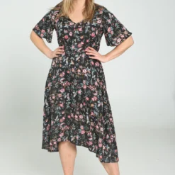 Robe Mi-longue Imprimé Fleuri Détail Lurex -Promos Robe Divine Magasin efad0f6e4eb6d13d9596d6fcb6040c5aad6cb37d 5TR222201 69 2 4