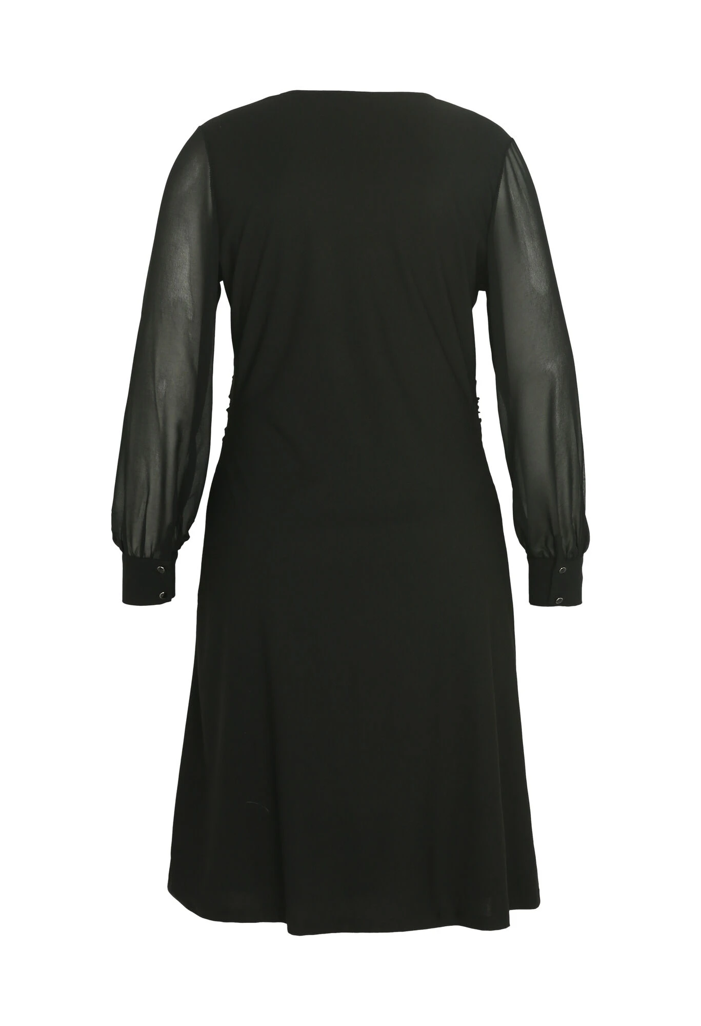 Robe Portefeuille Courte Unie Avec Manches En Voile 11 Robe Portefeuille Courte Unie Avec Manches En Voile – Image 9