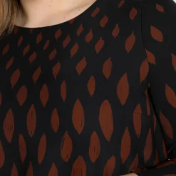 Robe Courte Avec Motifs Feuilles -Promos Robe Divine Magasin f79324ead726ca8e965c72657f5a458e28a4acc3 8VR122802 104 2 5