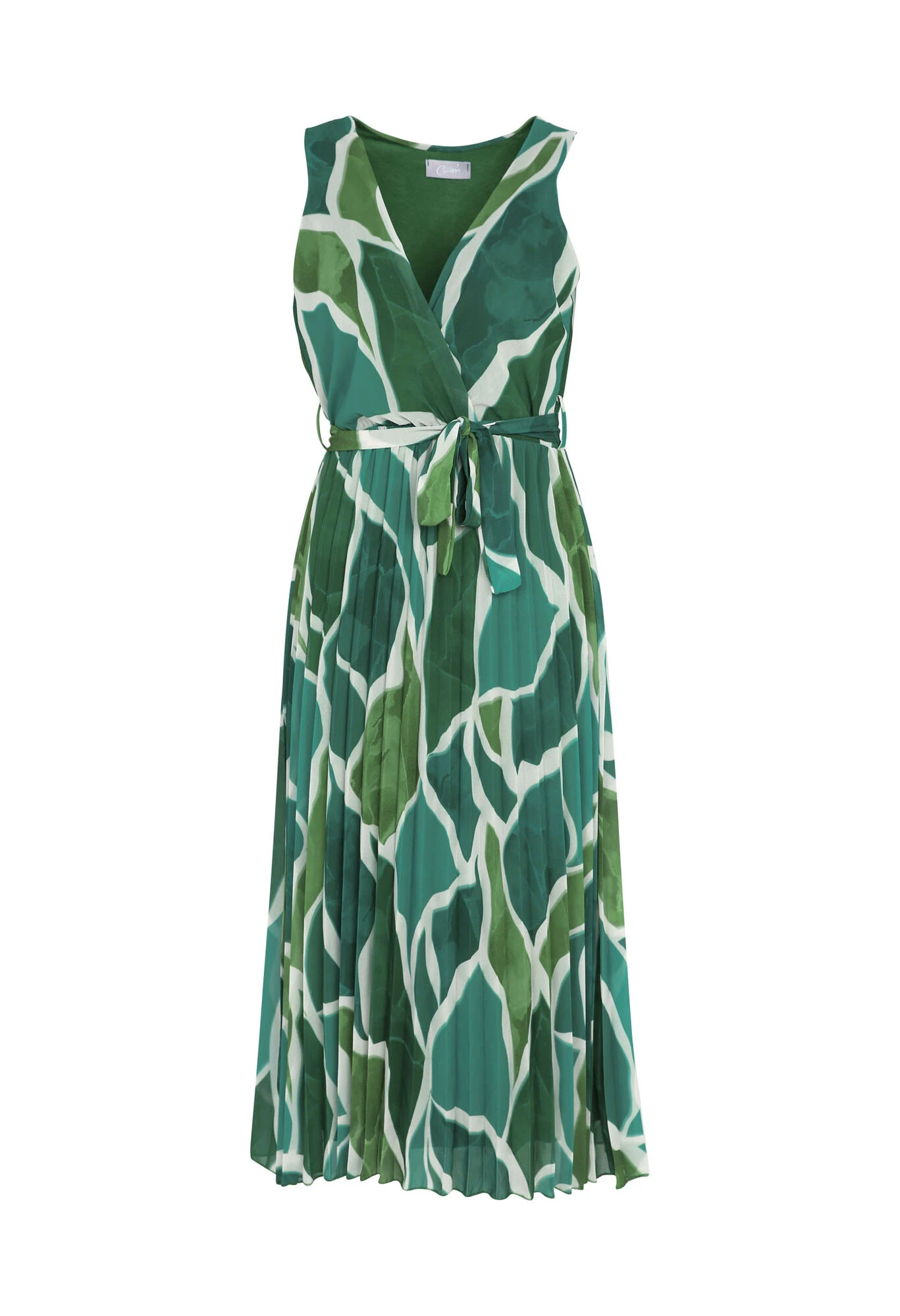 Robe Cache-coeur Plissée Imprimé Graphique 12 Robe Cache-coeur Plissée Imprimé Graphique – Image 10